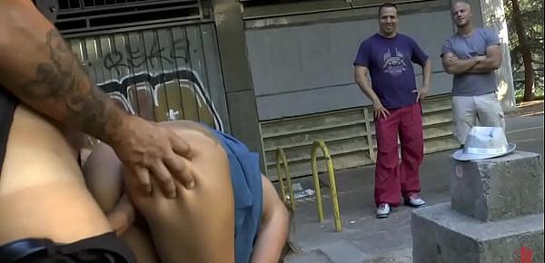  Babe fucked in different public places